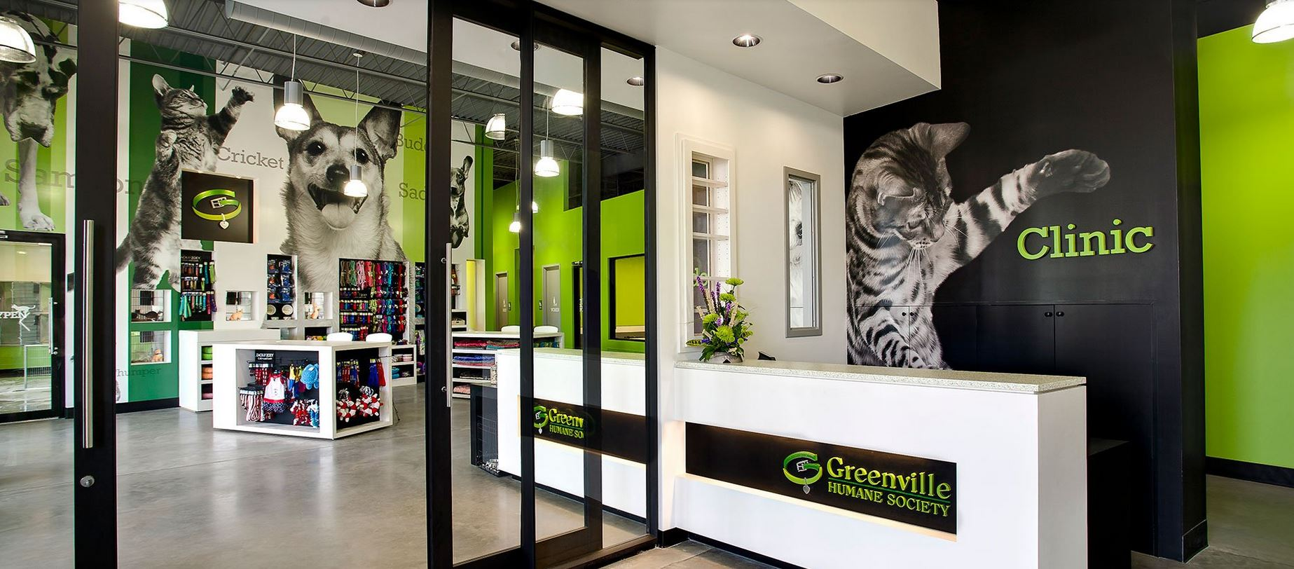 Photo of the inside of the Humane Society
